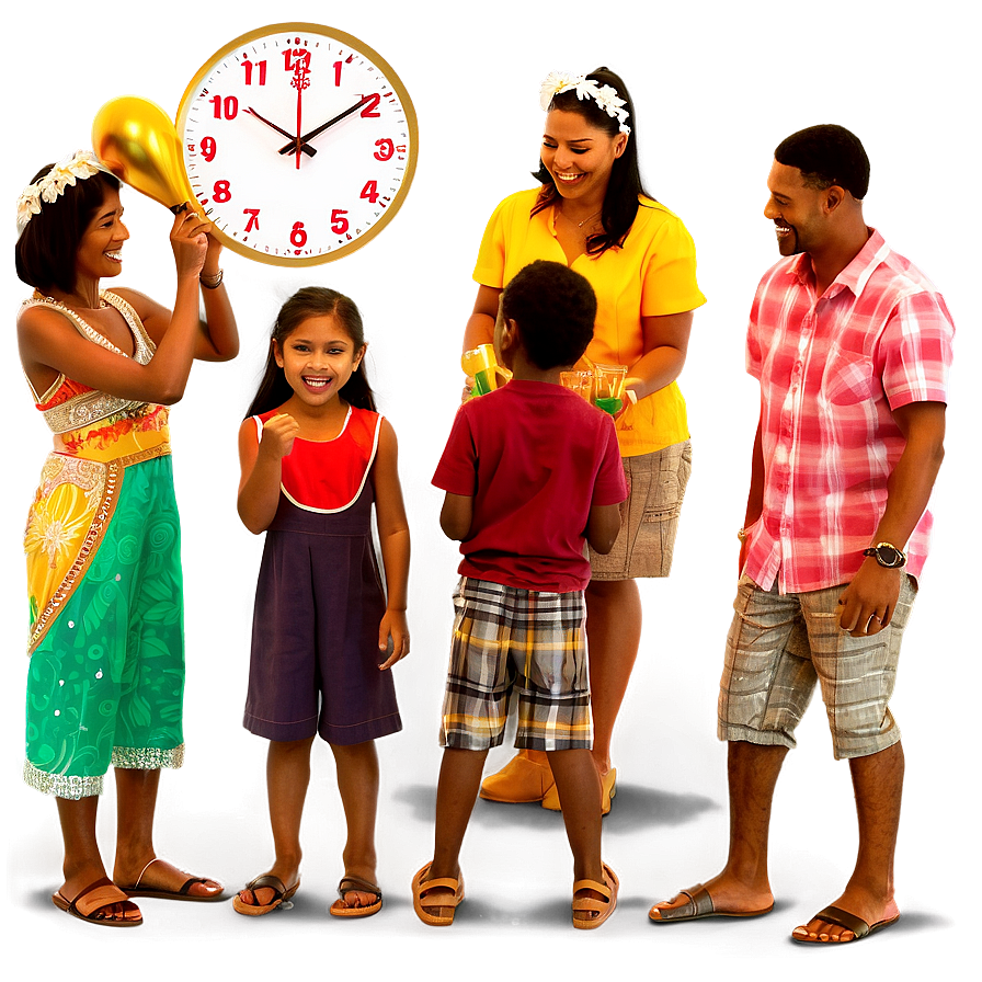 Family New Year's Eve Png 05042024 PNG Image