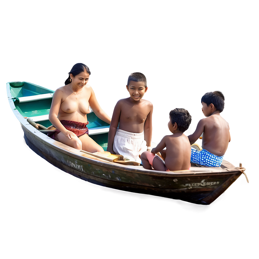 Family On A Boat Trip Png Cdd PNG Image