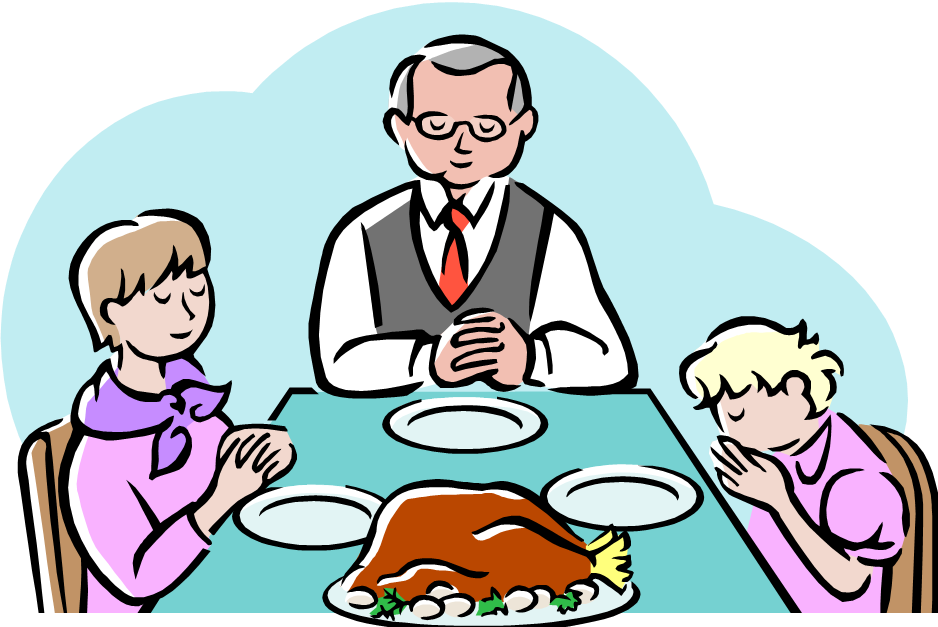 Family Prayer Before Meal PNG Image