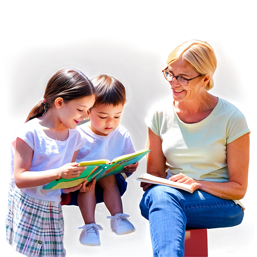 Family Reading Time Png Sit61 PNG Image