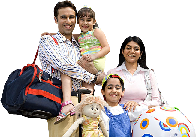 Family Ready For Vacation PNG Image