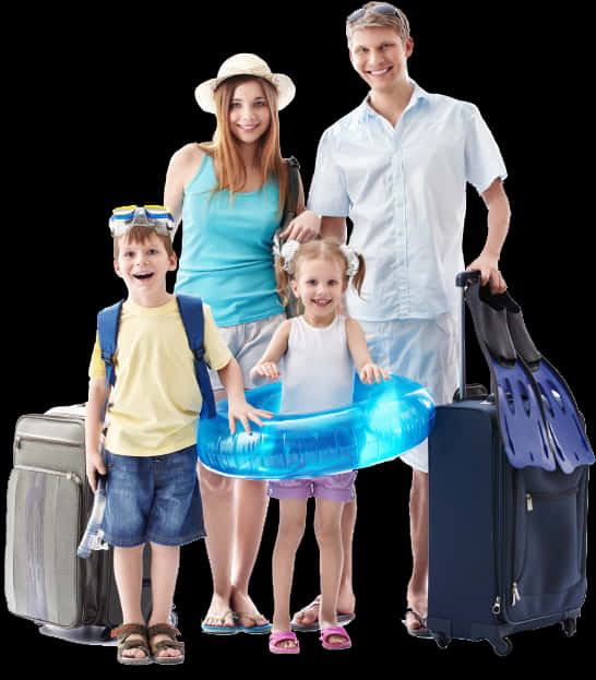 Family Ready For Vacation PNG Image