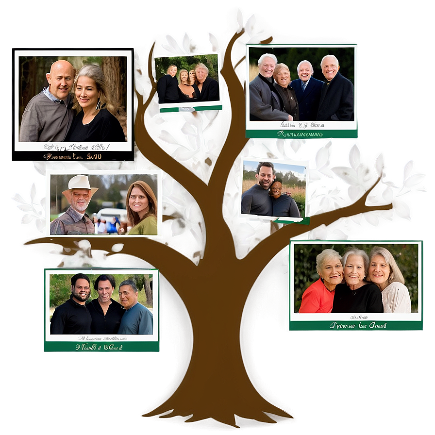 Family Reunion Tree With Photos Png Fpn PNG Image