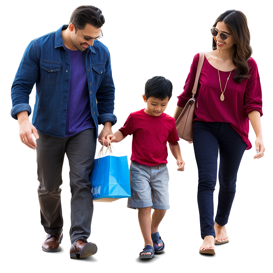 Family Shopping Day Png 06112024 PNG Image