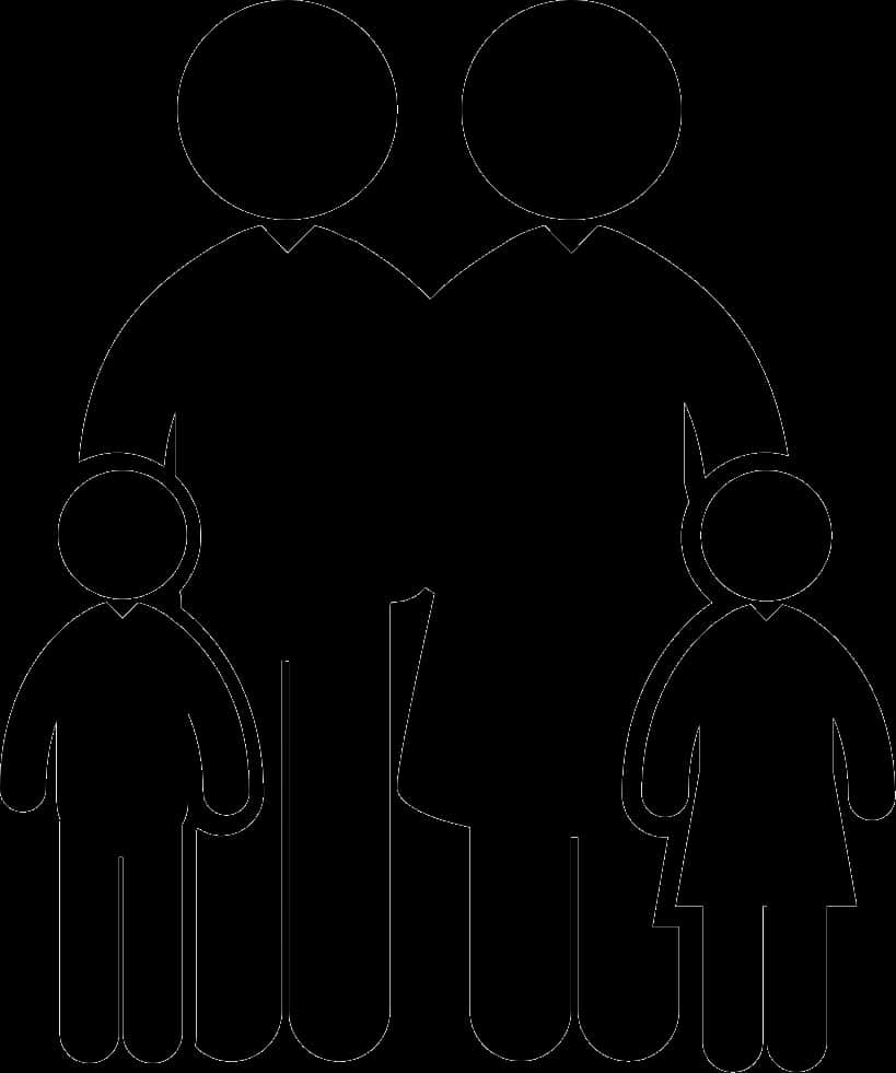 Family Silhouette Graphic PNG Image