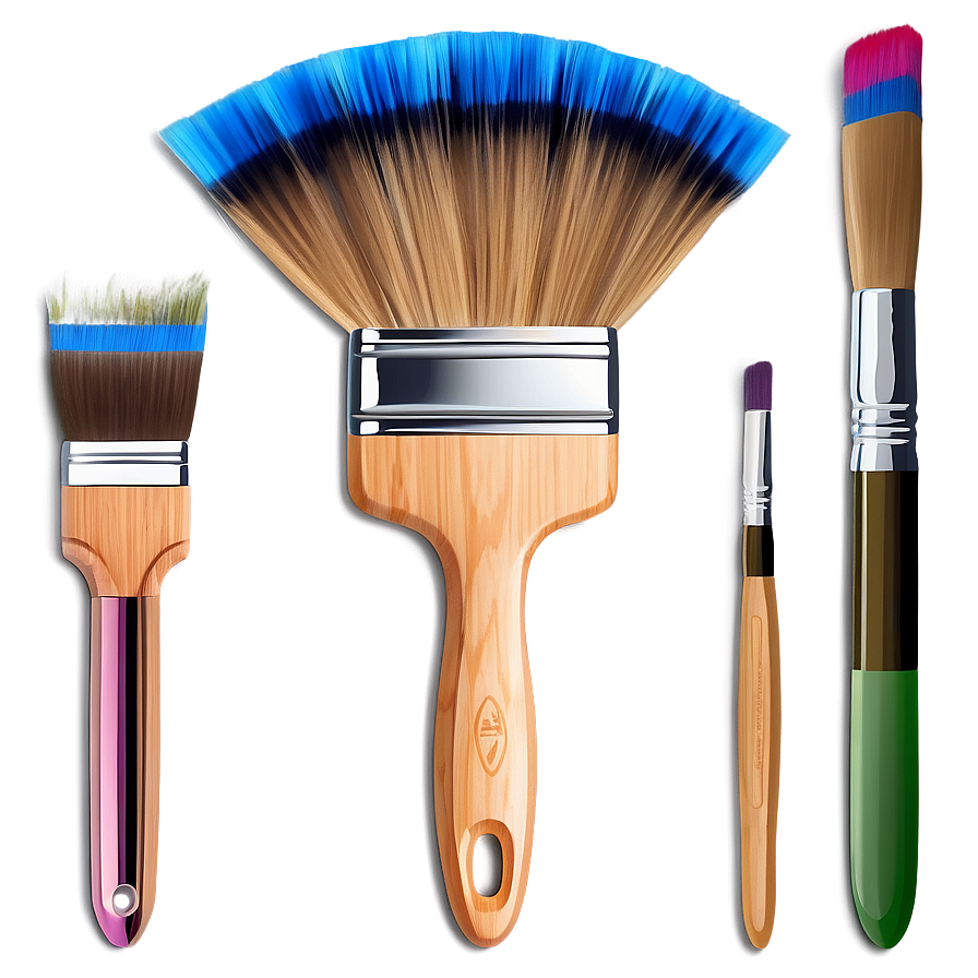 Fan Shape Paint Brush Png Ppe74 PNG Image