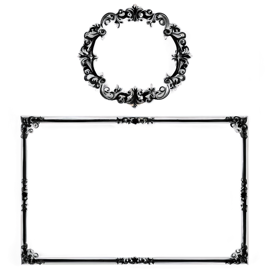 Fancy Frame Silhouette Png Sga PNG Image