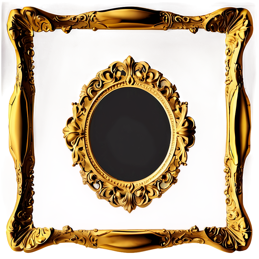 Fancy Gold Frame Png Xla PNG Image