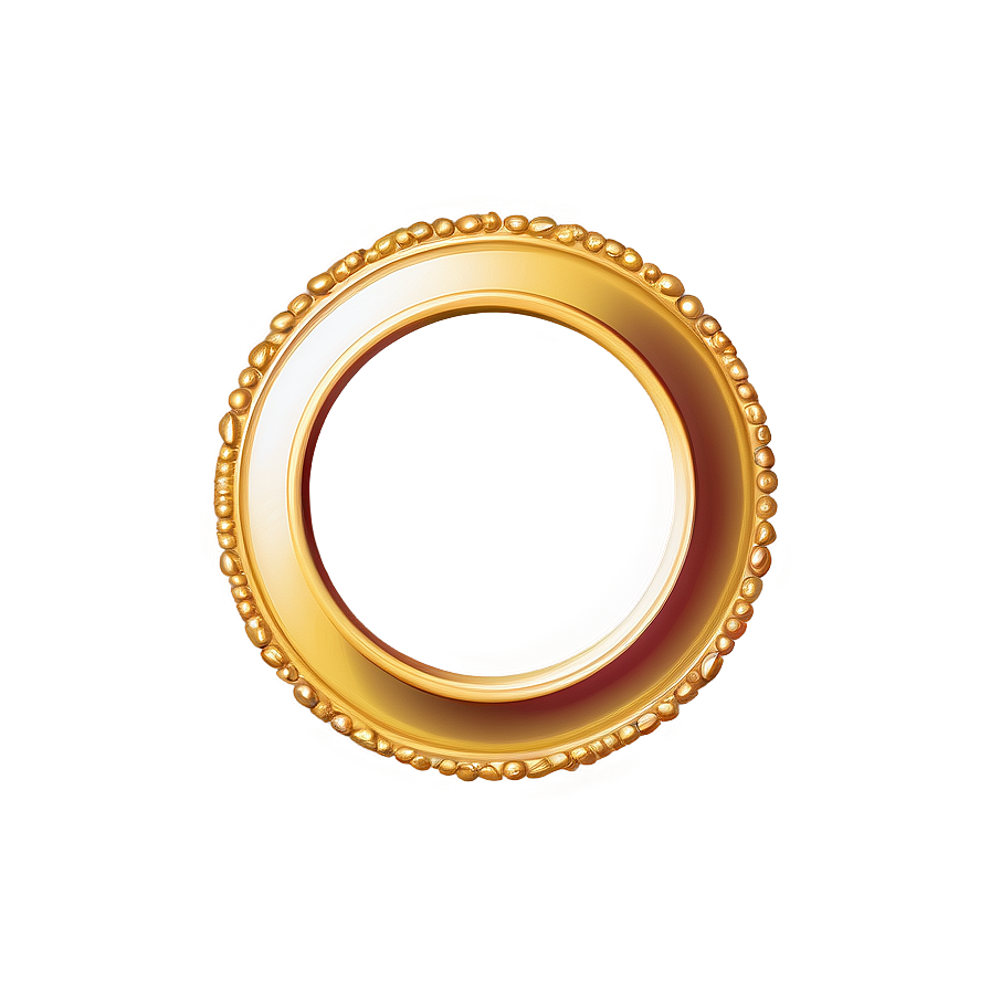 Fancy Golden Circular Border Png 23 PNG Image