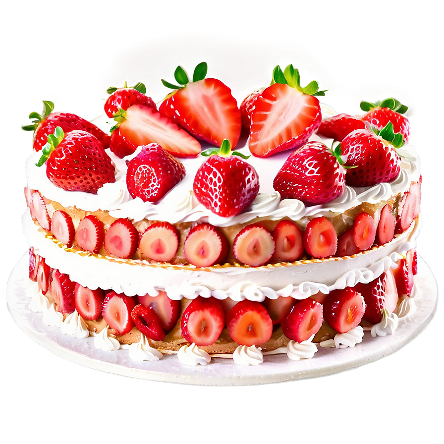 Fancy Strawberry Cake Png 88 PNG Image