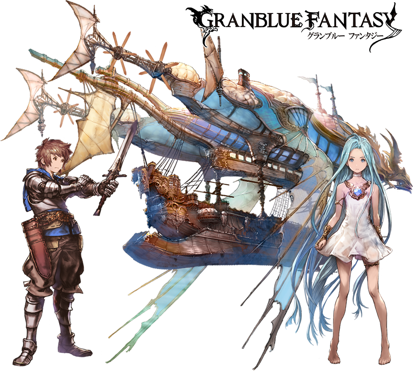 Fantasy Adventure Charactersand Airship PNG Image