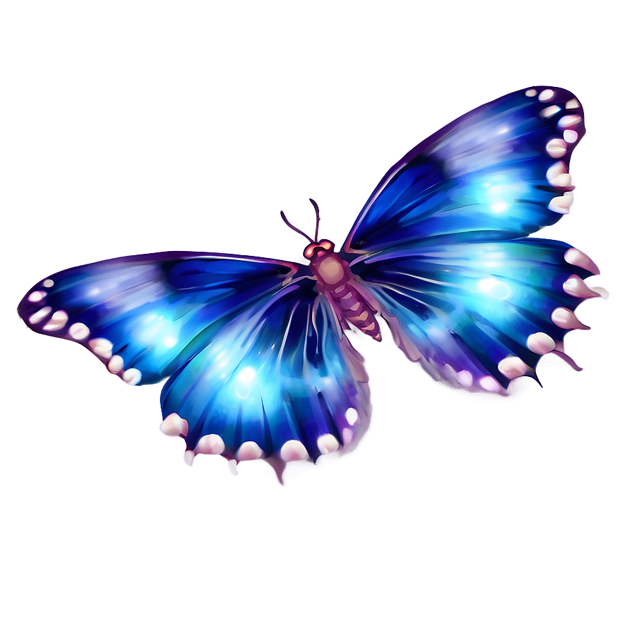 Fantasy Blue Butterfly Png Oau PNG Image