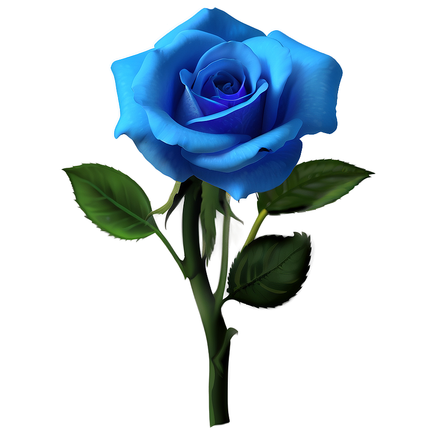 Fantasy Blue Rose Png Pmr42 PNG Image