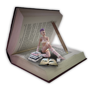 Fantasy Book Worldwith Character PNG Image