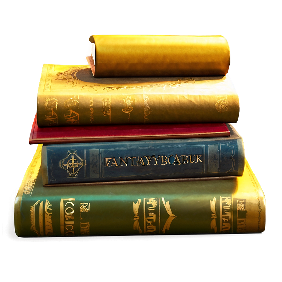 Fantasy Books Pile Png Rqx42 PNG Image