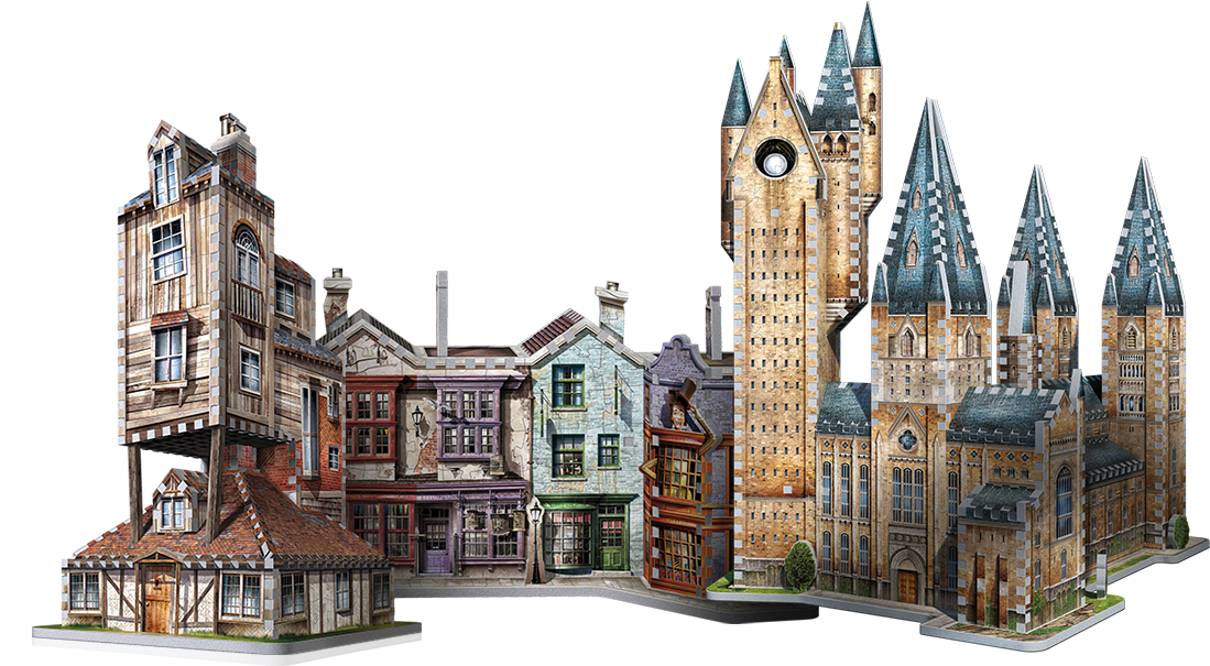 Fantasy_ Castle_and_ Tudor_ Houses_3 D_ Models PNG Image