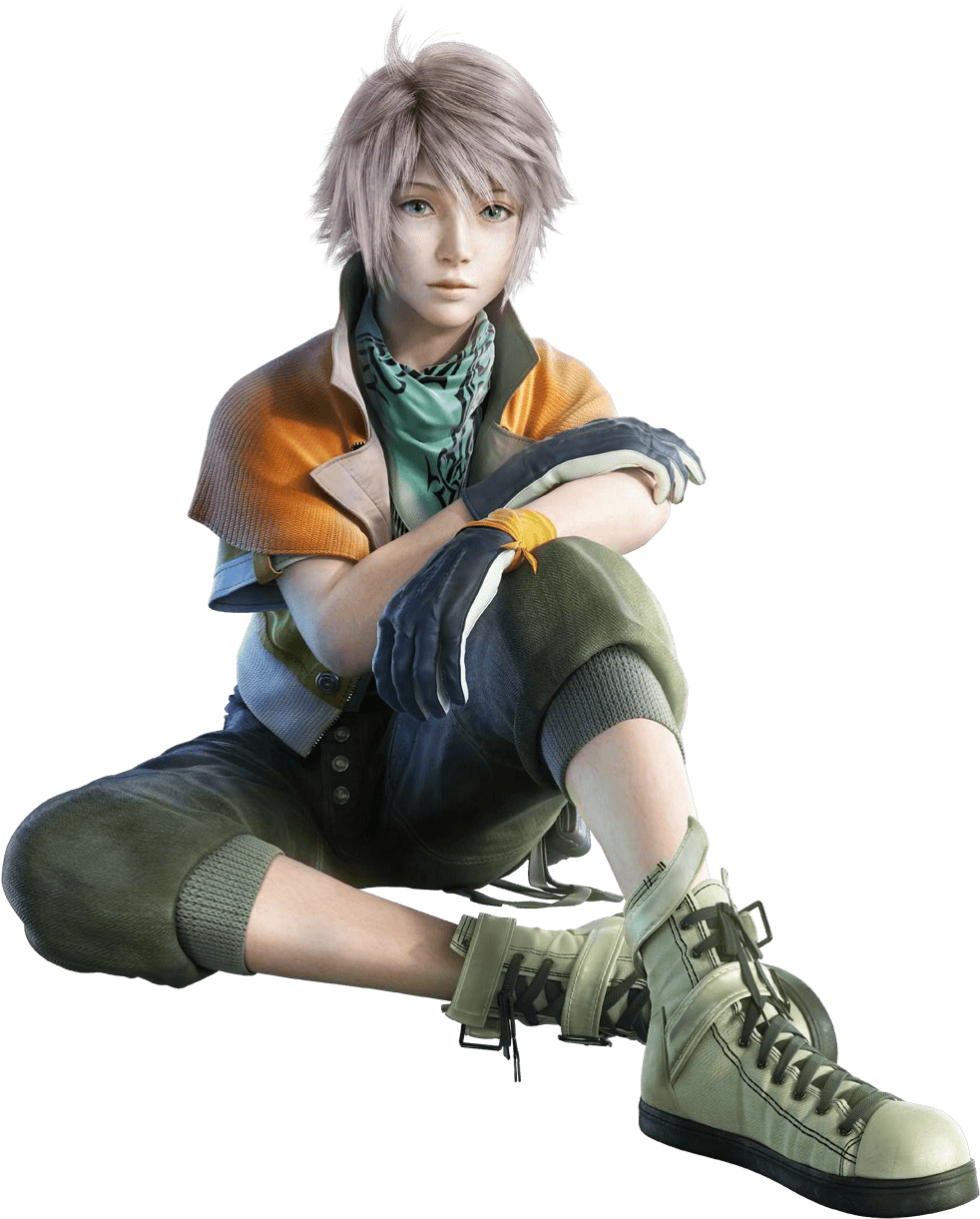 Fantasy Character Sitting Pose PNG Image