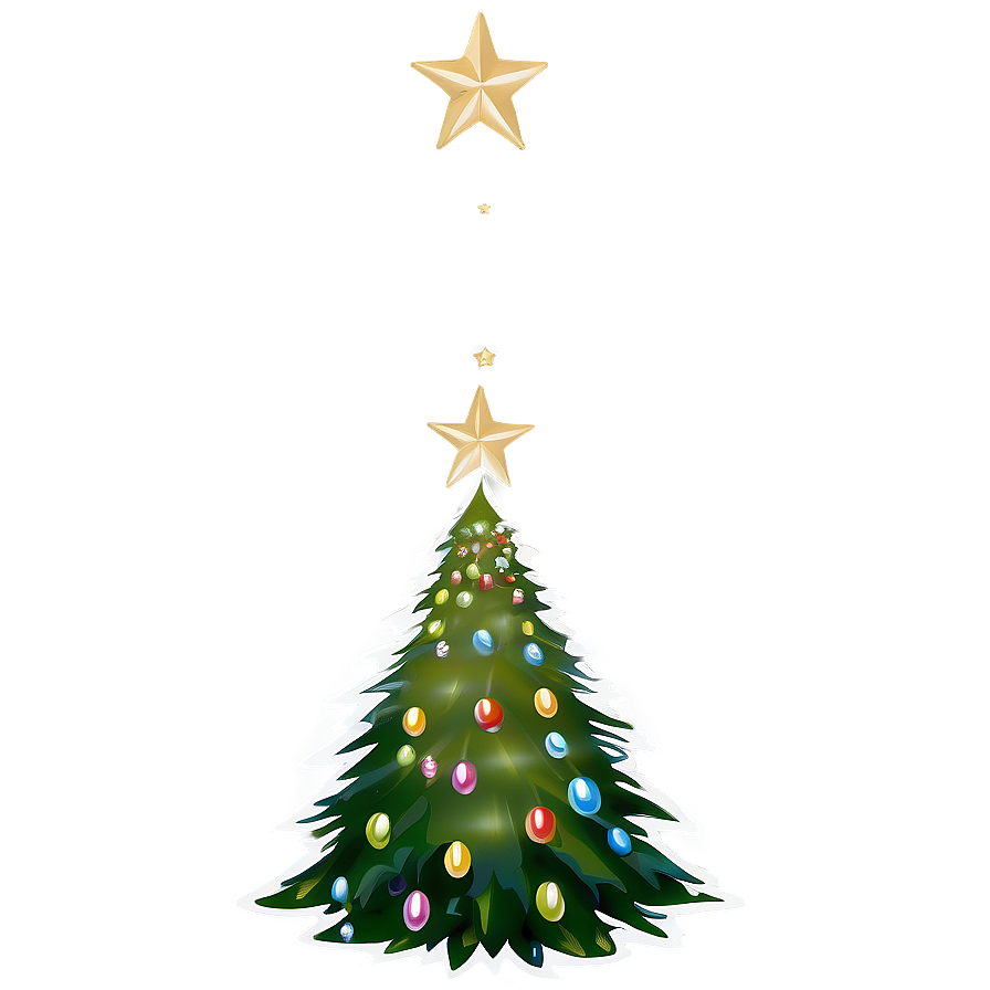 Fantasy Christmas Tree Star Png 06282024 PNG Image