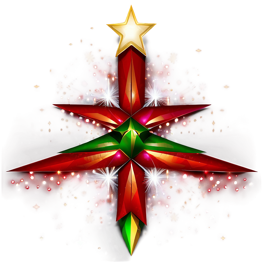 Fantasy Christmas Tree Star Png Jto PNG Image