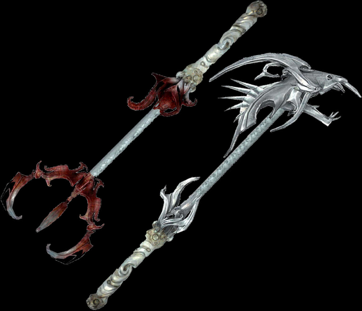 Fantasy Dragon Devil Weapons PNG Image