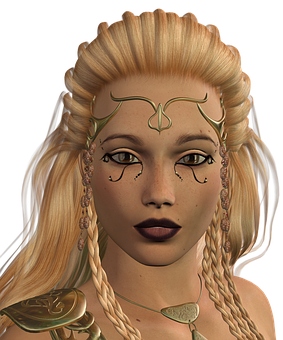 Fantasy_ Elven_ Woman_ Portrait PNG Image