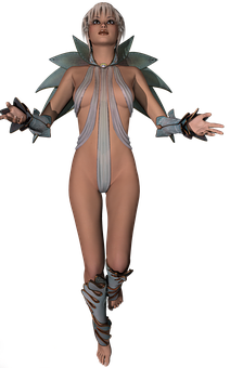 Fantasy Female Character Costume PNG Image