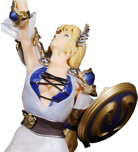 Fantasy Figure Warrior Pose PNG Image