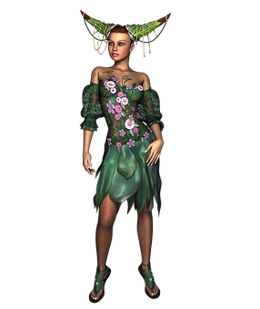 Fantasy_ Forest_ Nymph PNG Image