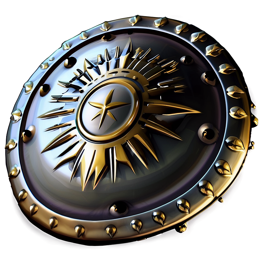 Fantasy Gold Shield Png 6 PNG Image