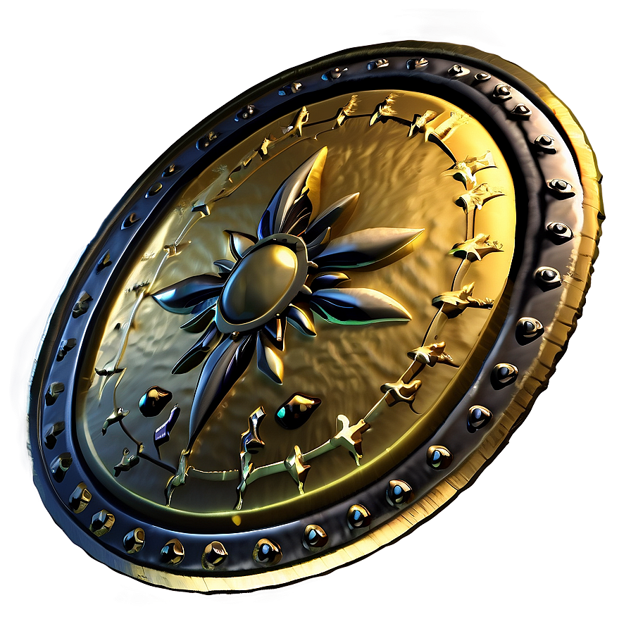 Fantasy Gold Shield Png Qin PNG Image