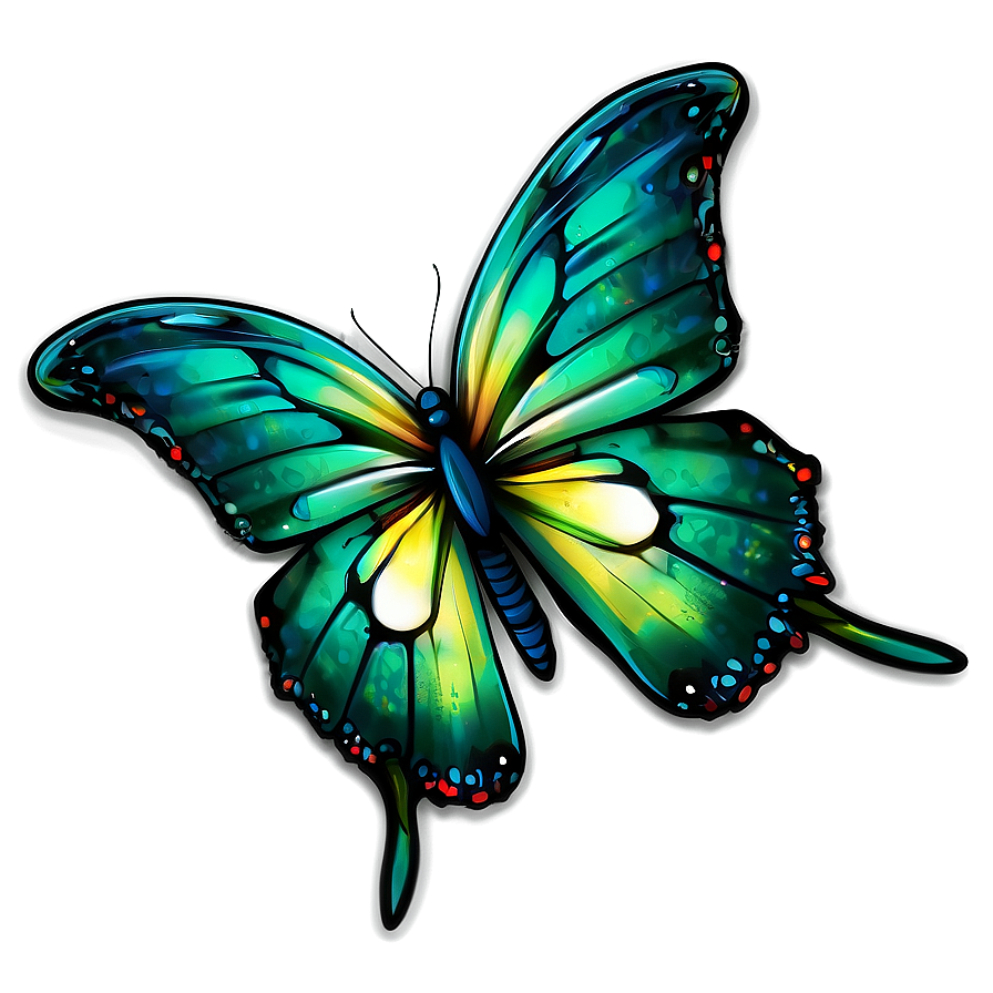 Fantasy Green Butterfly Png 39 PNG Image