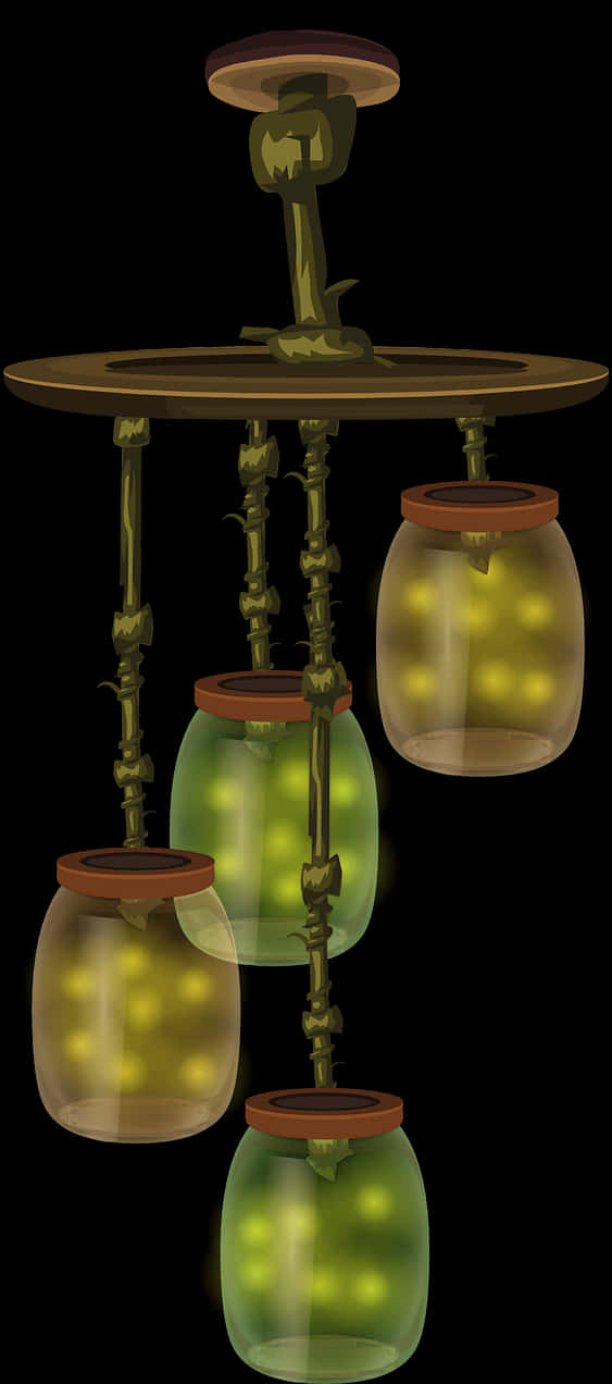 Fantasy Hanging Lanterns PNG Image