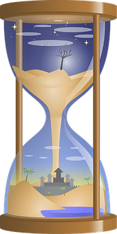 Fantasy Hourglass Artwork PNG Image