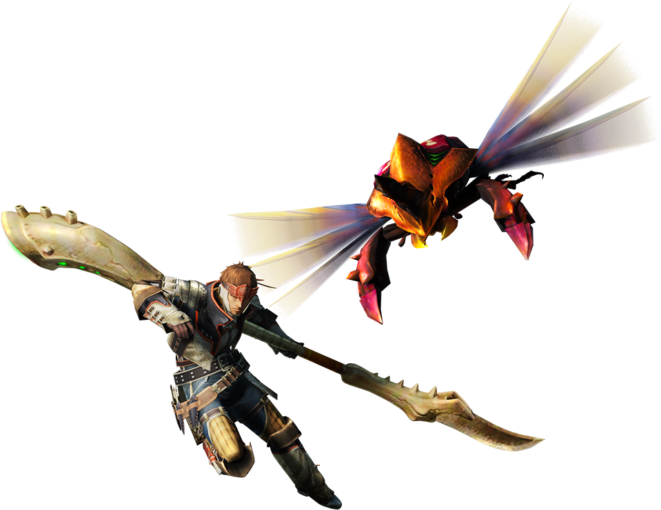 Fantasy Hunter With Dragon Companion PNG Image