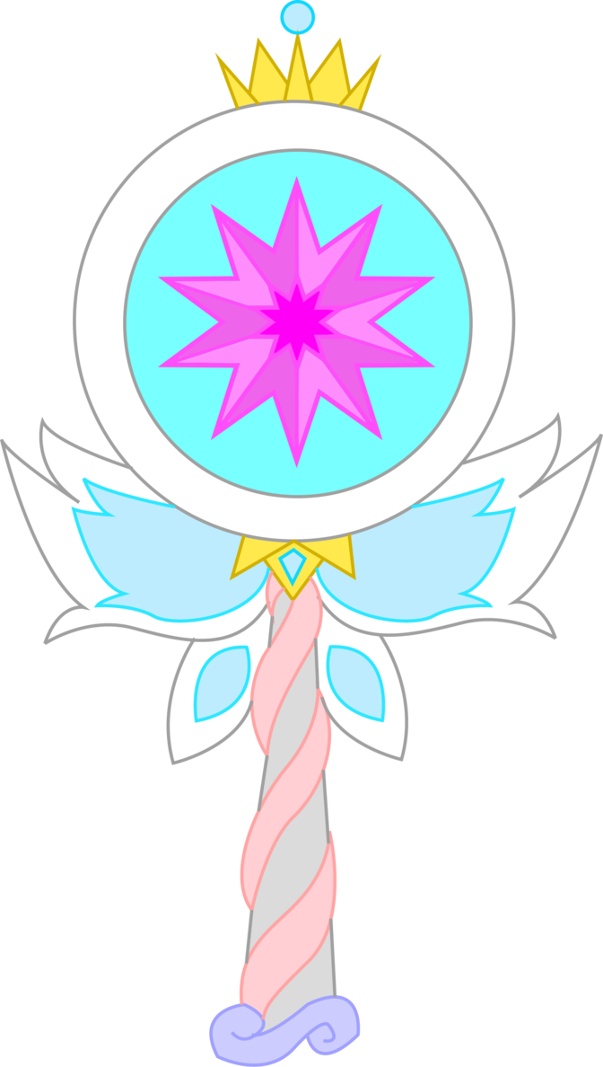 Fantasy Magical Wand Illustration PNG Image