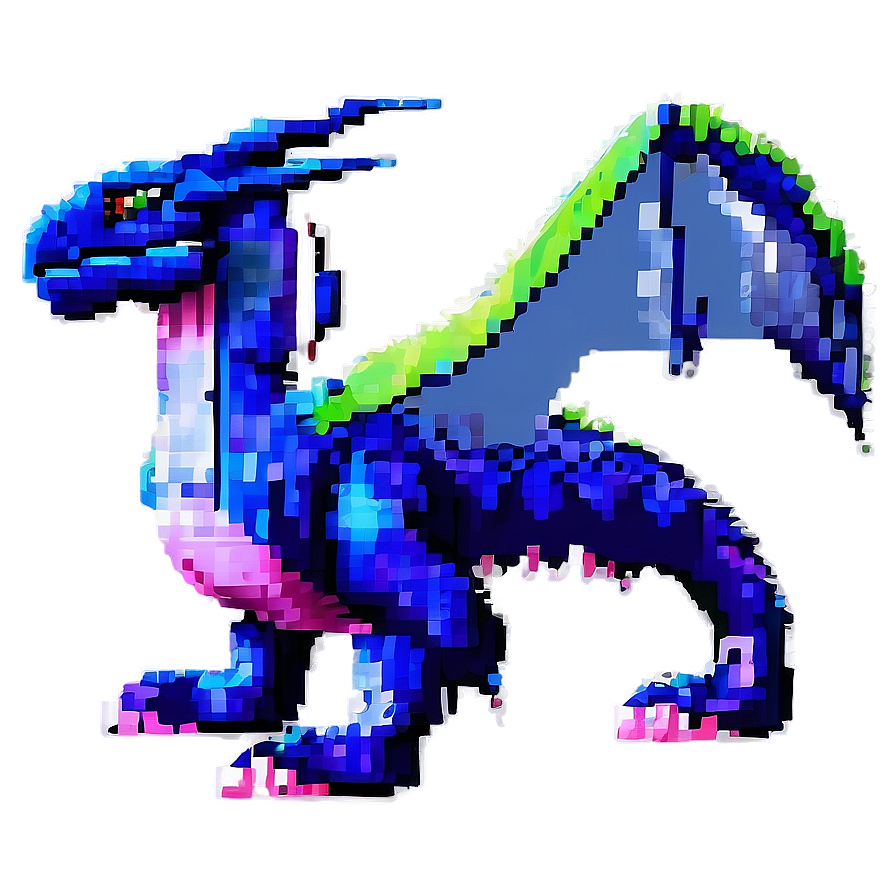 Fantasy Pixelated Dragon Png Eny9 PNG Image