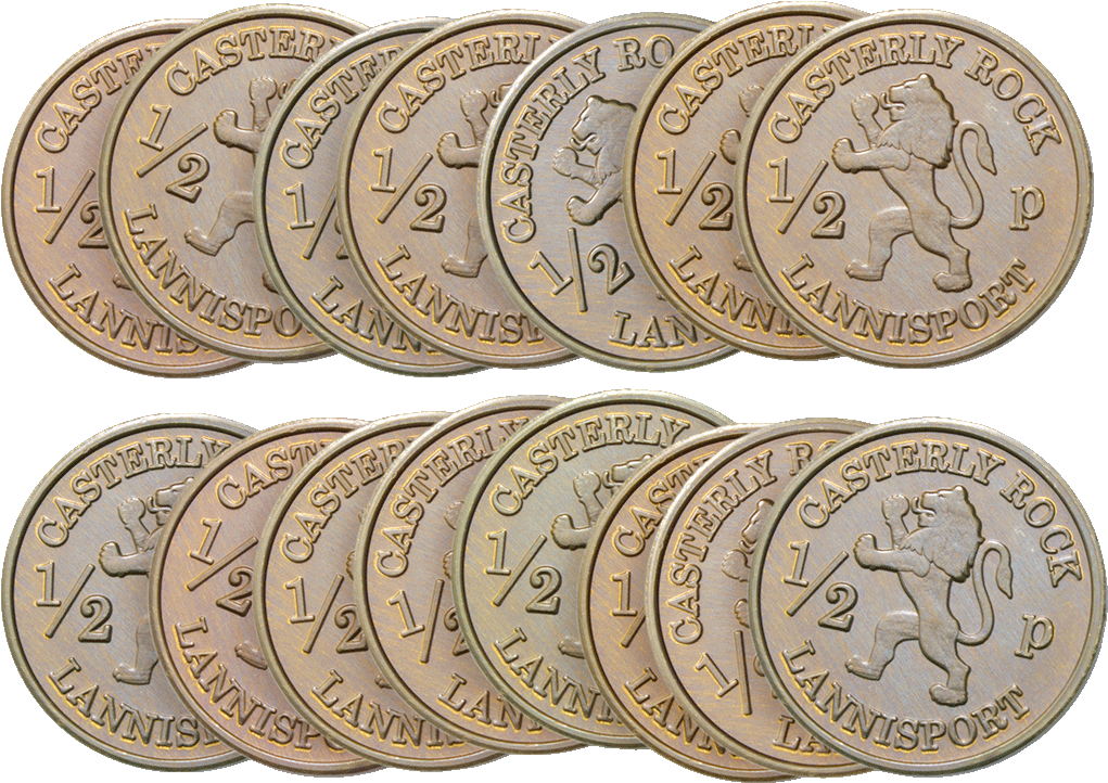 Fantasy Series Inspired Coins PNG Image