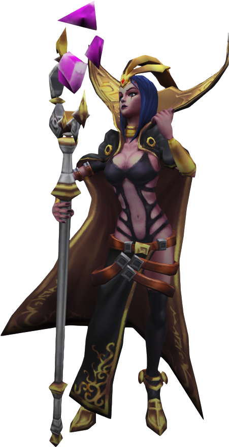 Fantasy Sorceress Pose PNG Image