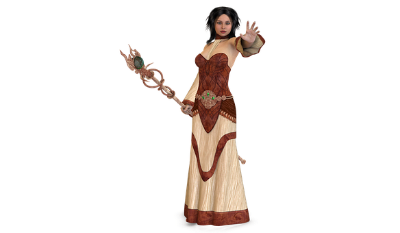 Fantasy_ Sorceress_with_ Staff.jpg PNG Image