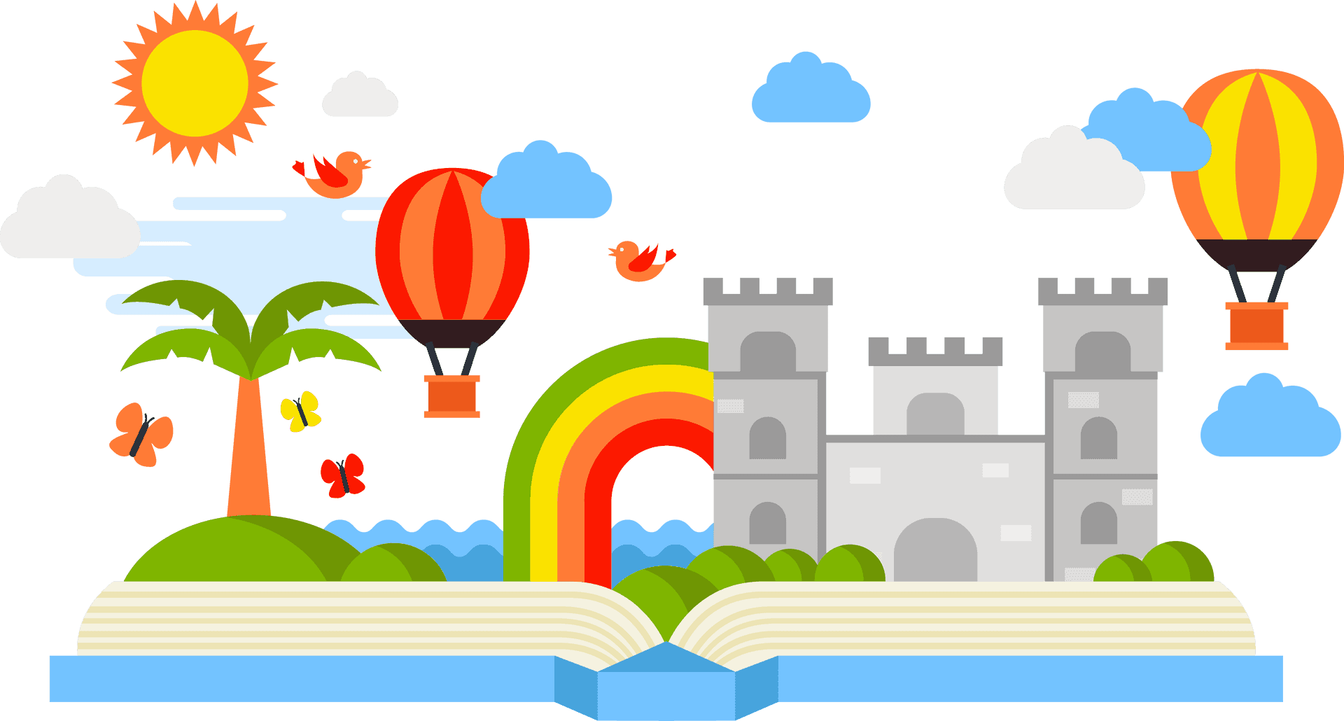 Fantasy Storybook Adventure PNG Image