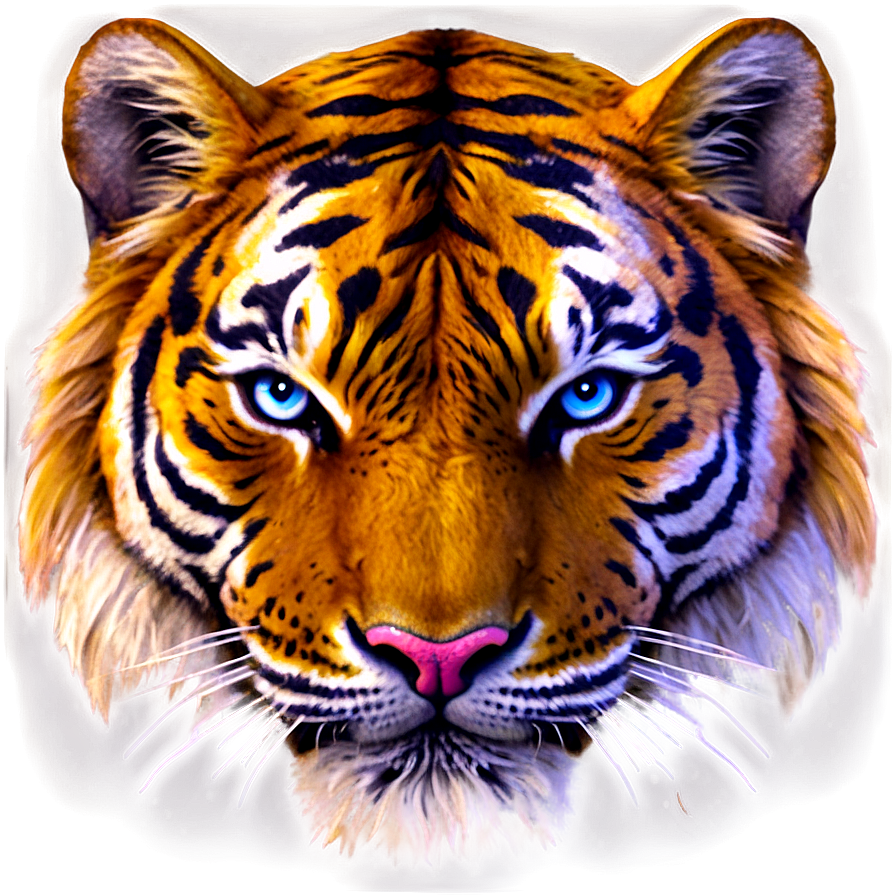 Fantasy Tiger Face Glow Png Acm7 PNG Image