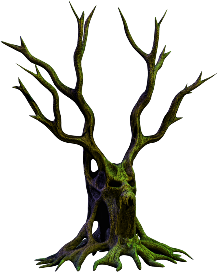 Fantasy Tree Monster Sticker PNG Image