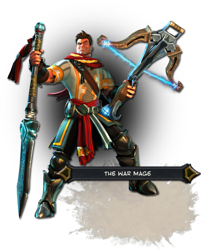 Fantasy War Magewith Weapons PNG Image