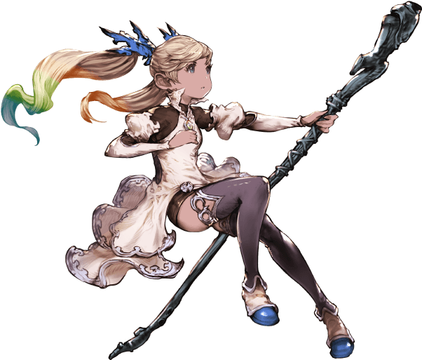 Fantasy Warrior Maidenwith Staff PNG Image