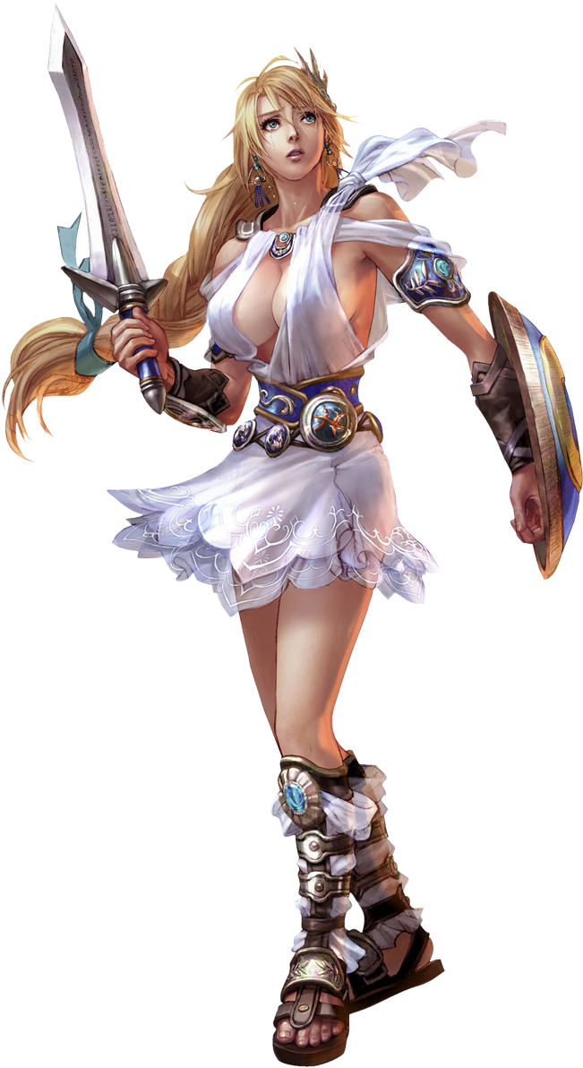 Fantasy Warrior Woman Artwork PNG Image