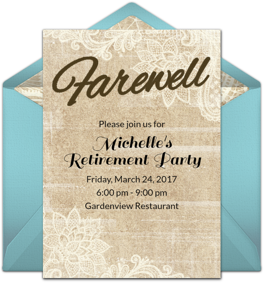 Farewell Invitation Card Design PNG Image