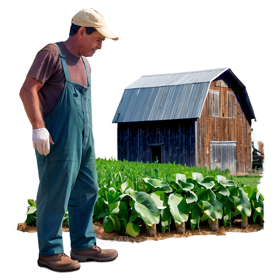 Farmer And Barn Png 05242024 PNG Image