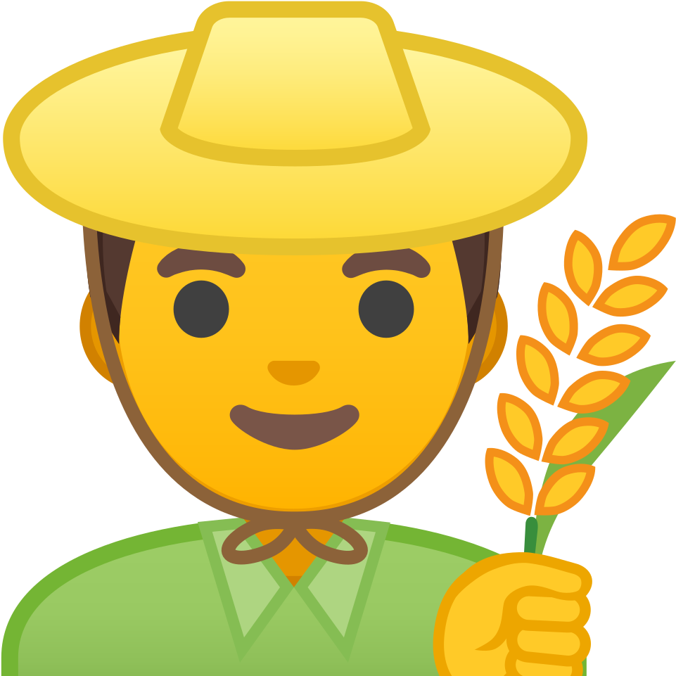 Farmer_ Emoji_ Holding_ Wheat PNG Image