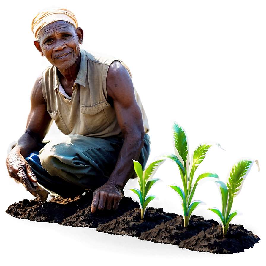 Farmer Planting Seeds Png Bwb PNG Image