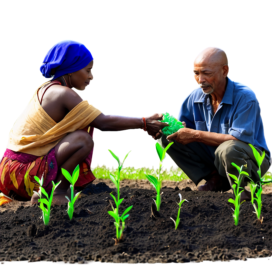 Farmer Planting Seeds Png Odr PNG Image